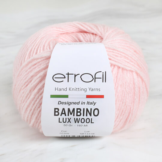 Etrofil Bambino Lux Wool Yarn, Light Pink - 70309