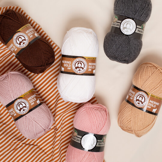 Örenbayan Merino Gold  Pudra Pembe El Örgü İpi - 001