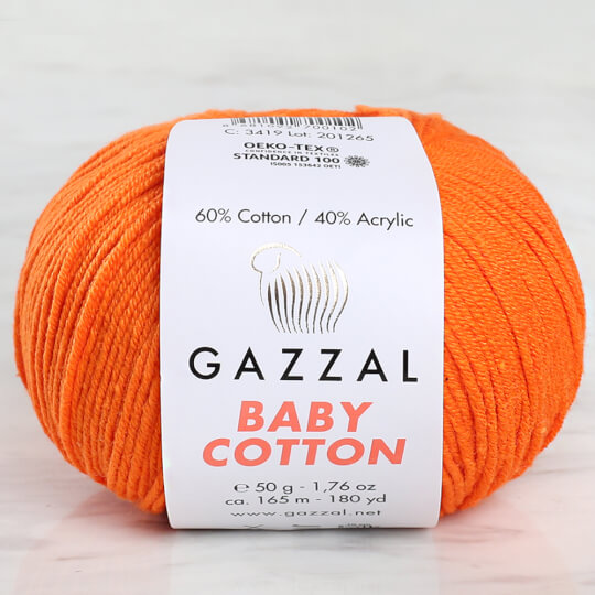Gazzal Baby Cotton Turuncu Bebek Yünü - 3419