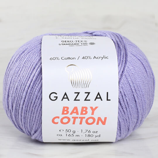 Gazzal Baby Cotton Lila Bebek Yünü - 3420