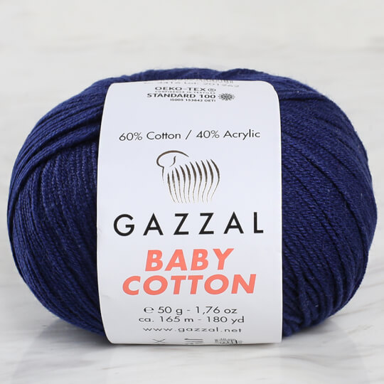 Gazzal Baby Cotton Lacivert Bebek Yünü - 3438