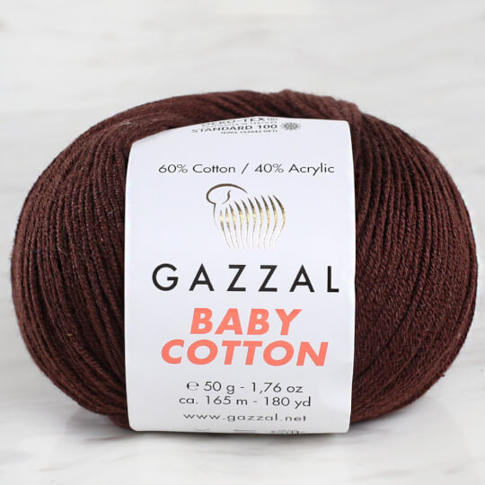 Gazzal Baby Cotton Kahverengi Bebek Yünü - 3436