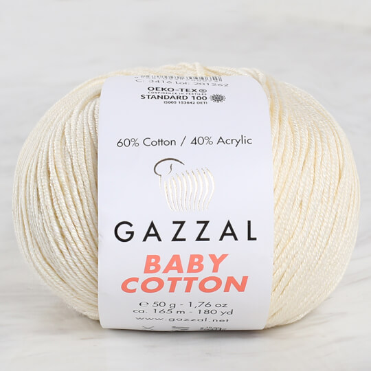 Gazzal Baby Cotton Krem Bebek Yünü - 3437