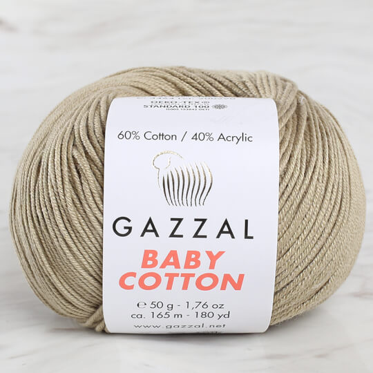 Gazzal Baby Cotton Küf Yeşil Bebek Yünü - 3464