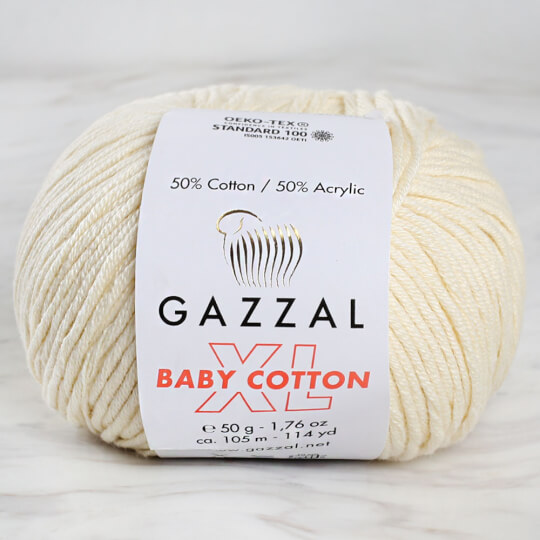 Gazzal Baby Cotton XL Krem Bebek Yünü -3437XL
