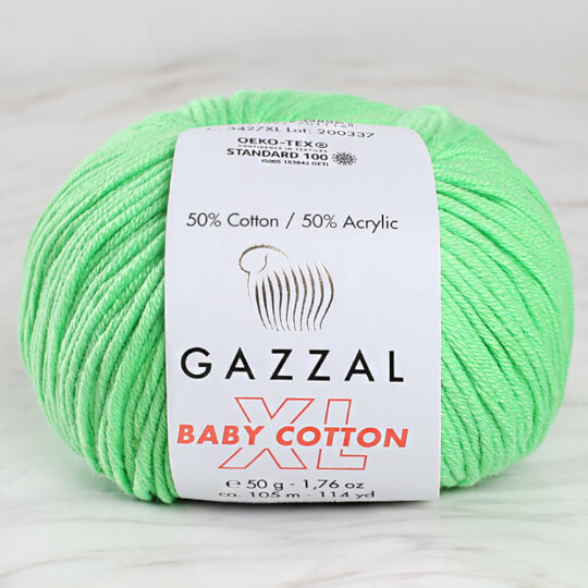Gazzal Baby Cotton XL Fıstık Yeşil Bebek Yünü - 3427XL