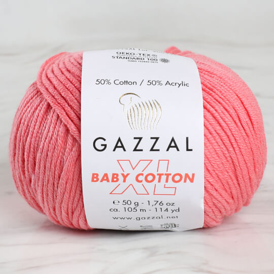 Gazzal Baby Cotton XL Pembe Bebek Yünü - 3435XL