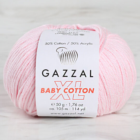 Gazzal Baby Cotton XL Açık Pembe Bebek Yünü - 3411XL