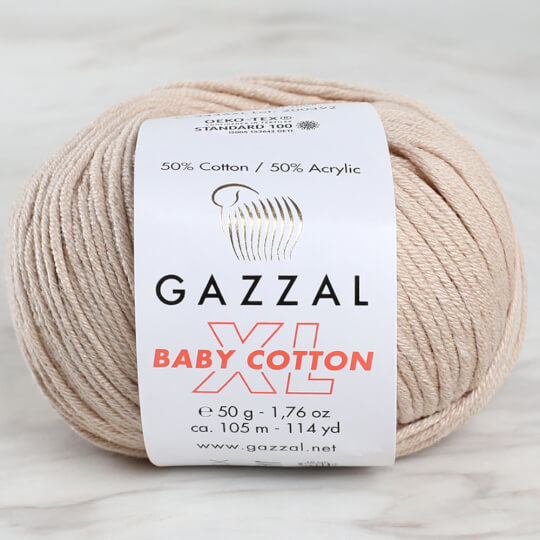 Gazzal Baby Cotton XL Açık Bej Bebek Yünü - 3446XL
