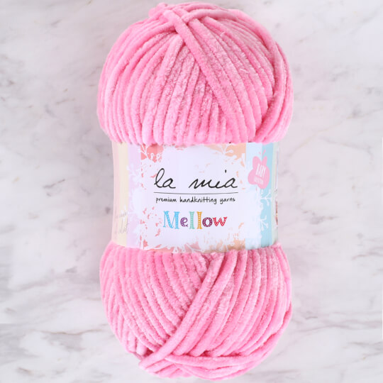 La Mia Mellow Chenille Yarn, Pink - 914