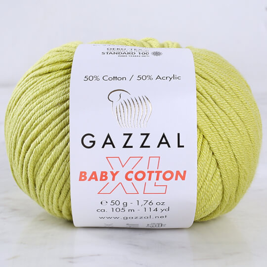 Gazzal Baby Cotton XL Yeşil Bebek Yünü - 3457XL
