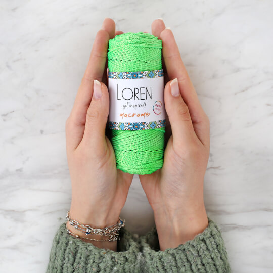 Loren Macrame Neon Sarı El Örgü İpi - L114