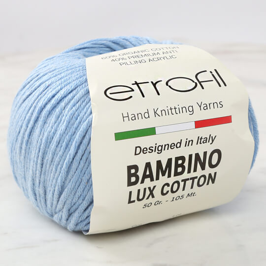 Etrofil Bambino Lux Cotton Mavi El Örgü İpi - 70524