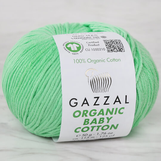 Gazzal Organic Baby Cotton Açık Yeşil Bebek Yünü - 421