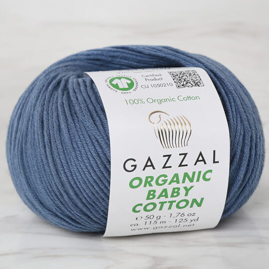 Gazzal Organic Baby Cotton Mavi Bebek Yünü - 434
