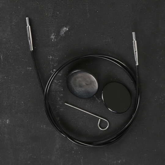 KnitPro Siyah 80 cm Tekli Ara Bağlantı Misinası - 10522