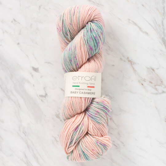 Etrofil Baby Cashmere Pembe Ebruli El Örgü İpliği - EL003