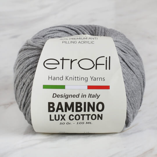 Etrofil Bambino Lux Cotton Gri El Örgü İpi - 70908
