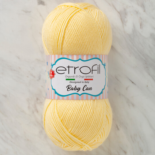 Etrofil Baby Can Knitting Yarn, Light Yellow - 80021