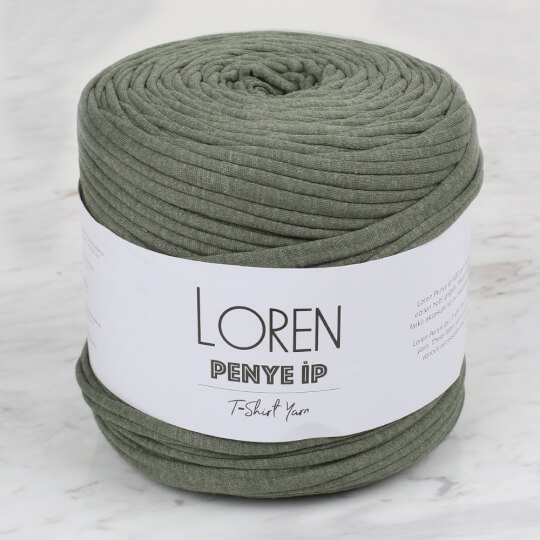 Loren Penye Kumaş El Örgü İpi Kırçıllı Yeşil - 144