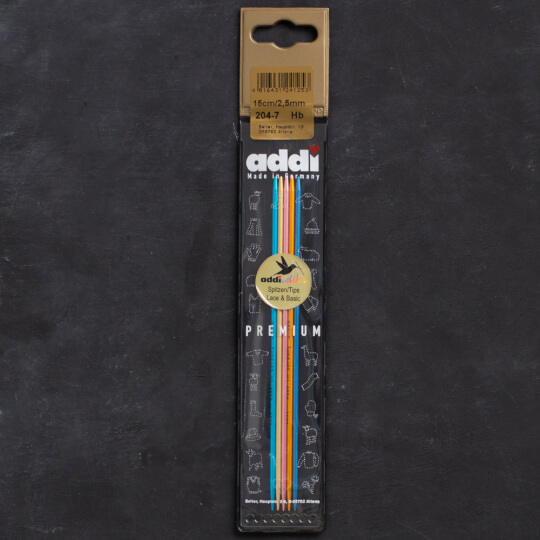 Addi Colibri 2,5mm 15cm Renkli Çorap Şişi - 204-7