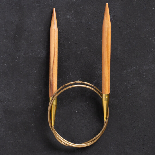 Addi Olive Wood 9 mm 80 cm Zeytin Ağacı Misinalı Örgü Şişi - 575-7