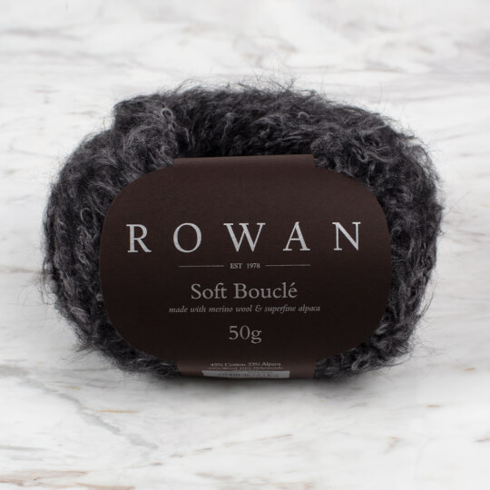 Rowan Soft Boucle 50gr Koyu gri El Örgü İpi - 605