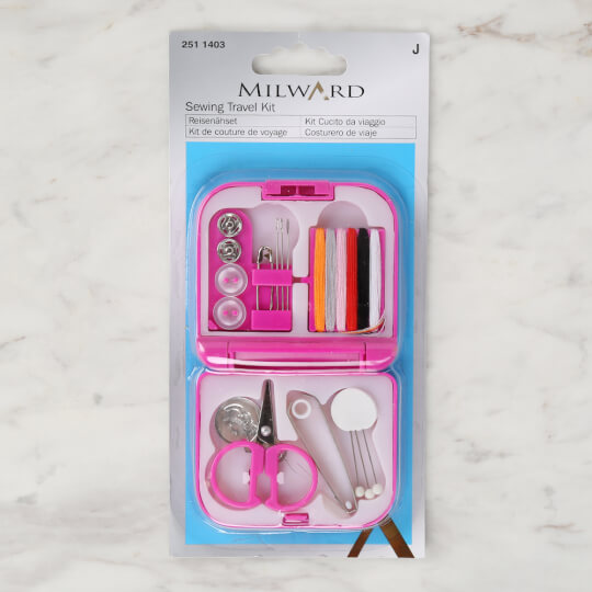 Milward Sewing Travel Kit Pink - 251 1403 - Hobiumyarns