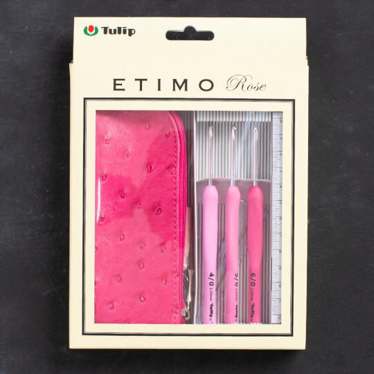 Tulip ETIMO Rose Crochet Hook With Cushion Grip Pink Single 