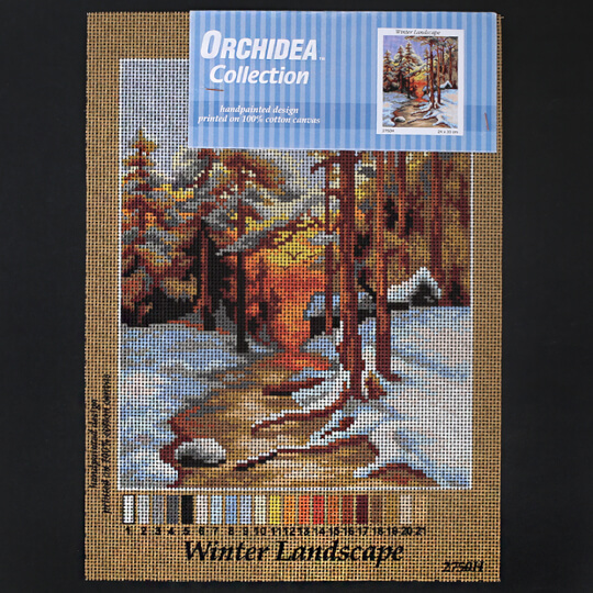 Orchidea 24x30 cm Winter Landscape Baskılı Goblen 2750H