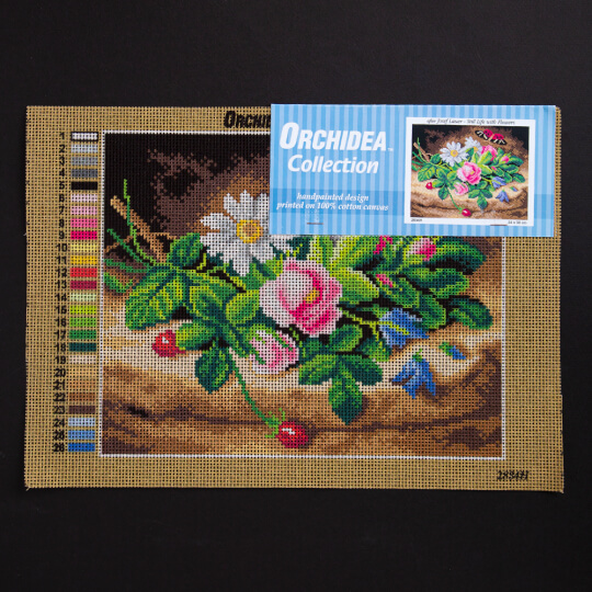 ORCHİDEA 24 x 30 cm Çiçek Baskılı Goblen 2834H