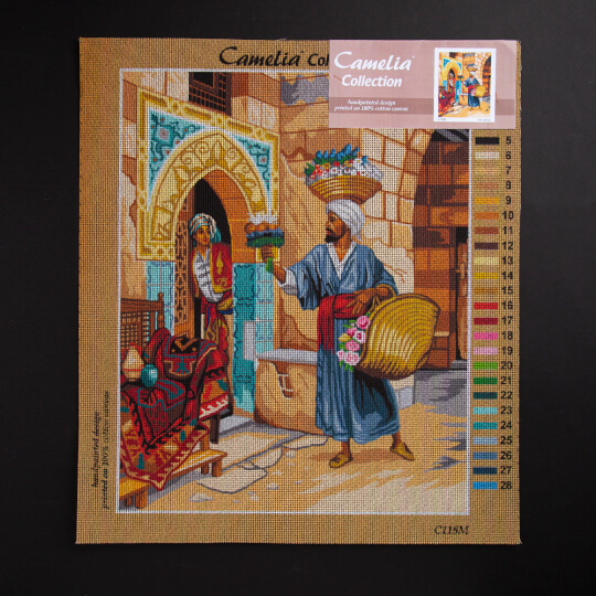ORCHİDEA 40 x 50 cm Çiçek Satıcısı Baskılı Goblen C118M