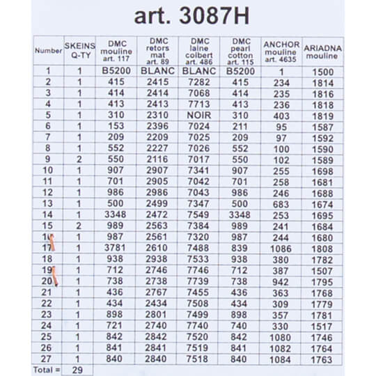 ORCHİDEA 24 x 30 cm Menekşe Kasası Baskılı Goblen 3087H 