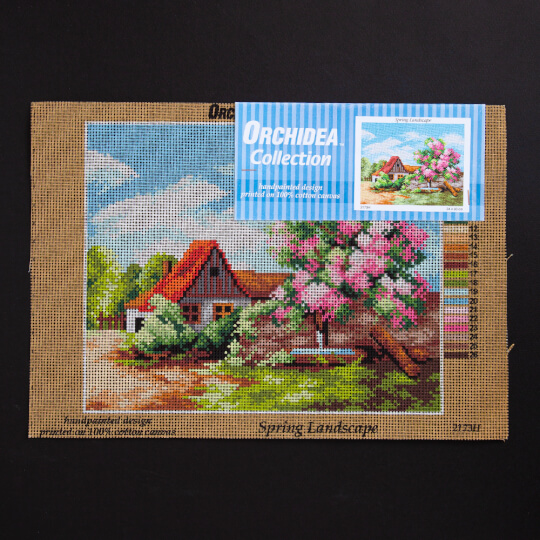 ORCHİDEA 24 x 30 cm Pembe Ağaçlı Baskılı Goblen 2173H