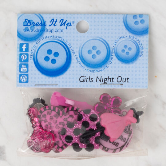 Dress It Up Gece Kızı Dekoratif Düğme - 3786