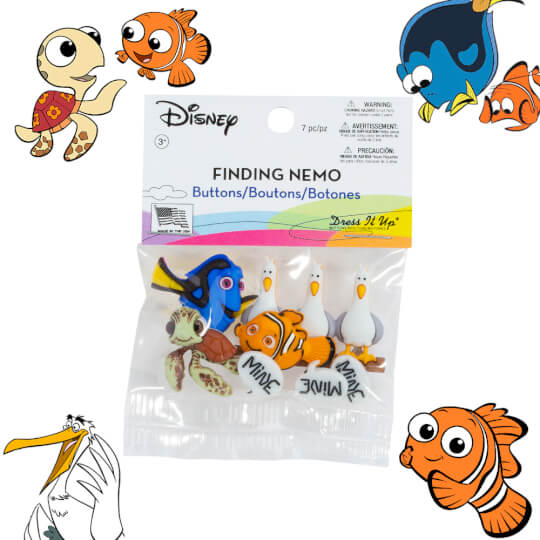 Dress It Up Finding Nemo Dekoratif Düğme - 7723