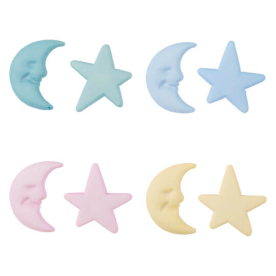 Buttons & Galore Yıldız ve Ay Dekoratif Düğme - 4303
