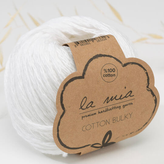 La Mia Cotton Bulky Beyaz Zincir El Örgü İpi - P1