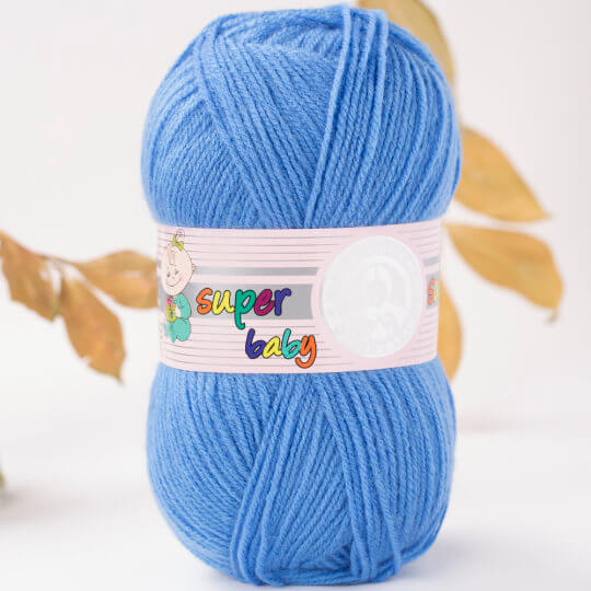 cartridge For a day trip Greeting Madame Tricote Paris Super Baby Knitting Yarn, Blue - 15-1758 - Hobiumyarns