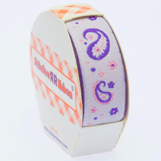 Sticker Ribbon Mor Motif Baskılı Yapışkan Kurdele - SR-1691-V4