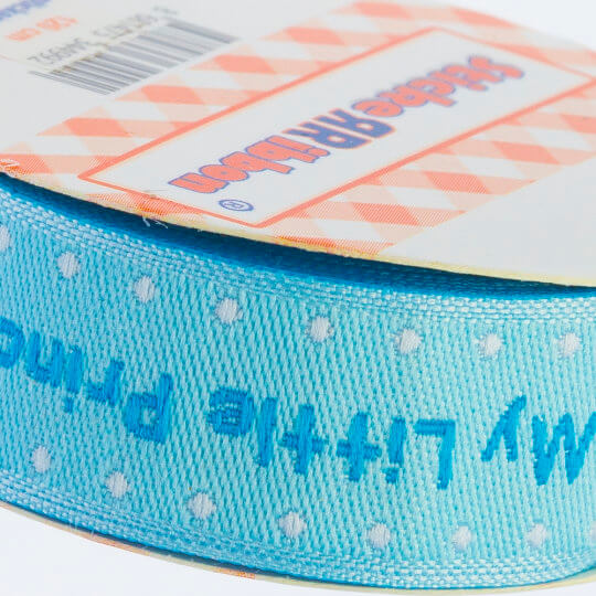 Sticker Ribbon Mavi Bebe Baskılı Yapışkan Kurdele - SR-1687