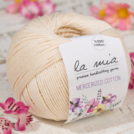 La Mia Mercerized Cotton Koyu Krem El Örgü İpi - 174