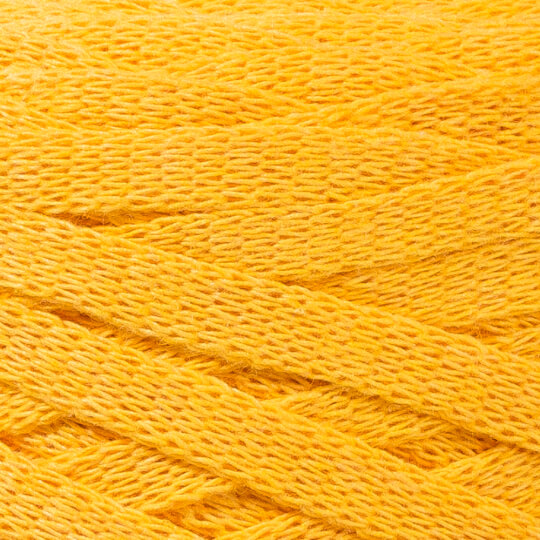 Spagettiyarn Ribbon Hardal Sarısı El Örgü İpi - 25