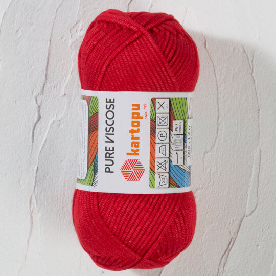 Kartopu Pure Viscose Kırmızı El Örgü İpi - K150