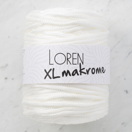 Loren XL Makrome Krem El Örgü İpi - R038