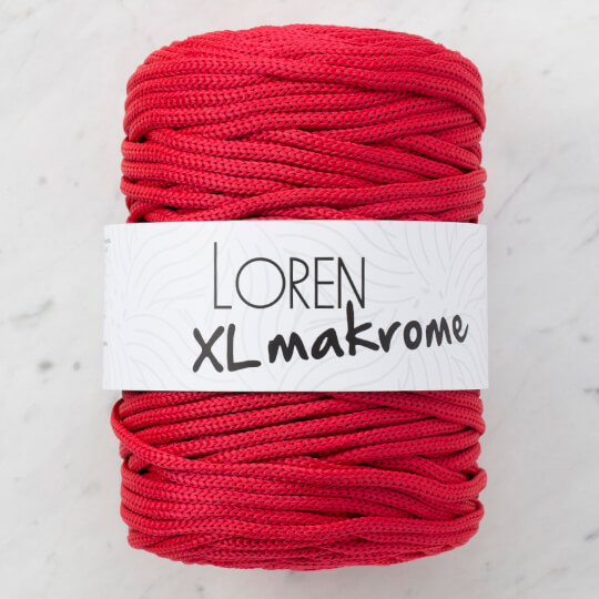 Loren XL Makrome Kırmızı El Örgü İpi - R048