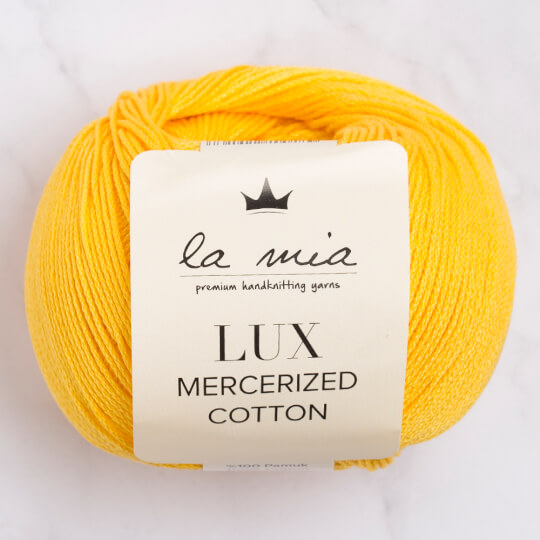 La Mia Lux Mercerized Cotton Koyu Sarısı El Örgü İpi - 181