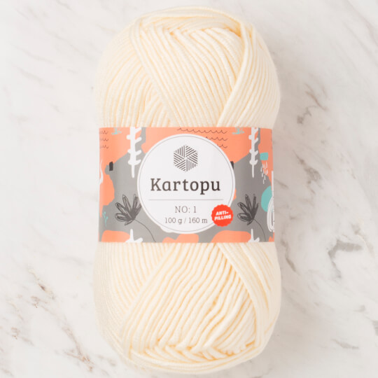 Kartopu No:1 Krem El Örgü İpi - K025