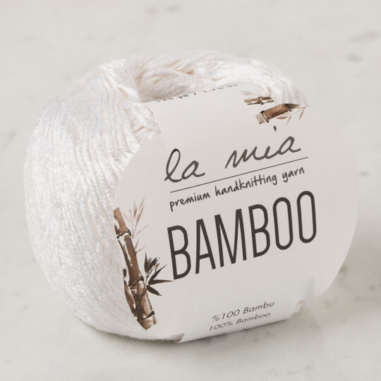 La Mia Bamboo Beyaz El Örgü İpi - L001