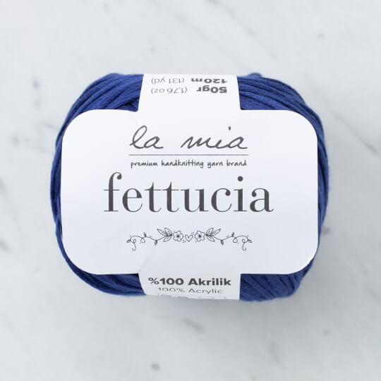 La Mia Fettucia 6'lı Paket Lacivert El Örgü İpi - L023